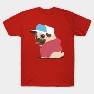 Pug With Cap T-Shirt